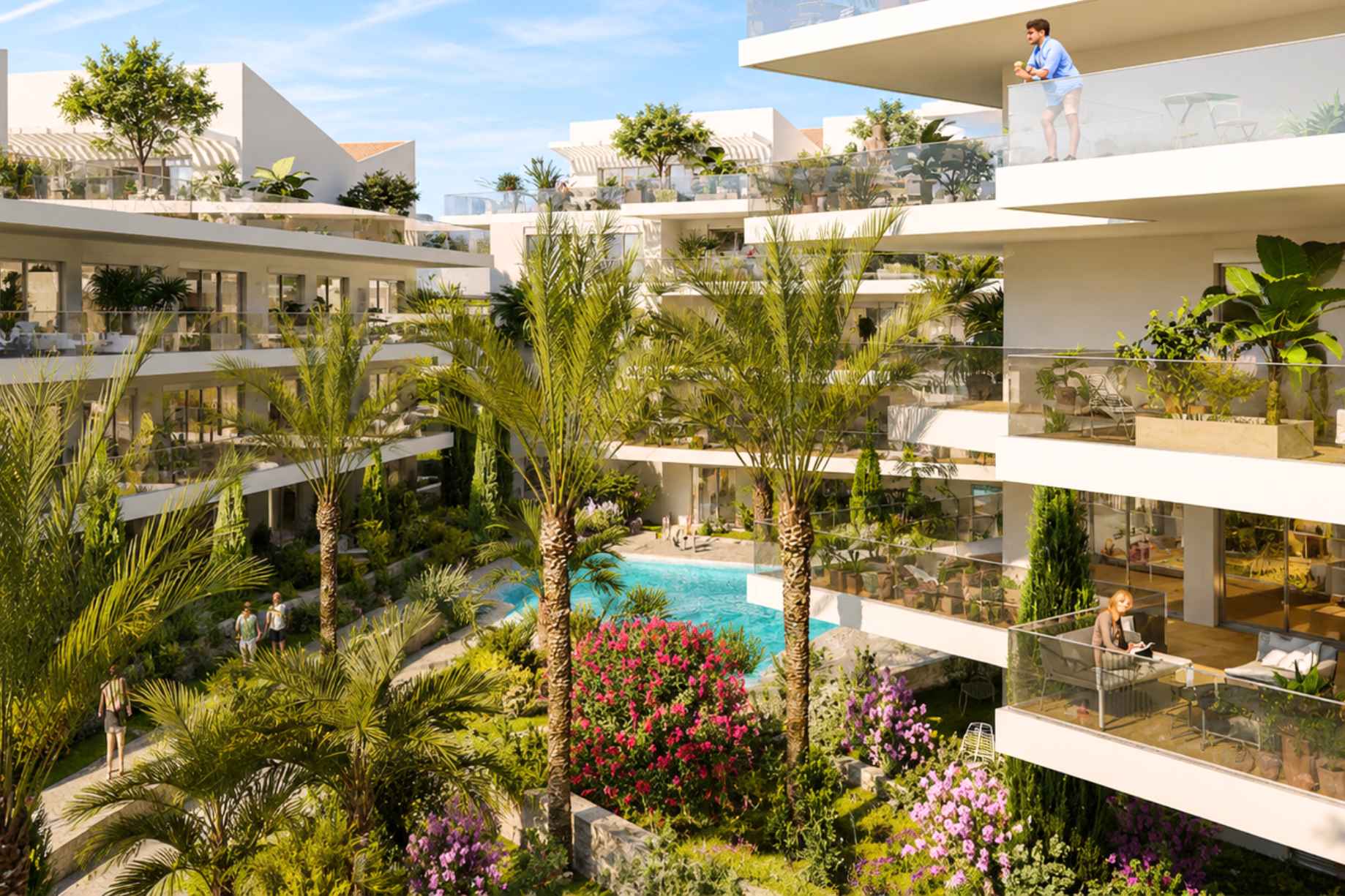 cannes-esprit-fr1192a-03-1 Cannes Esprit — landscaped grounds with pool and planting