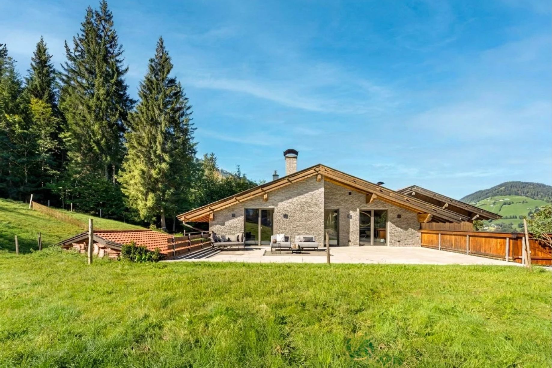 chalet-brixental-at0631a-01-1 Semi-detached chalet in Niederau, Tyrol, exterior view in summer